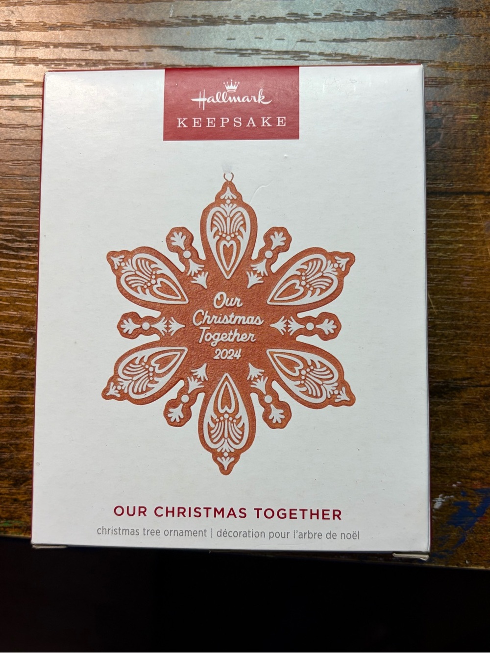 Hallmark Keepsake Copper-Tone Snowflake 'Our Christmas Together' Ornament